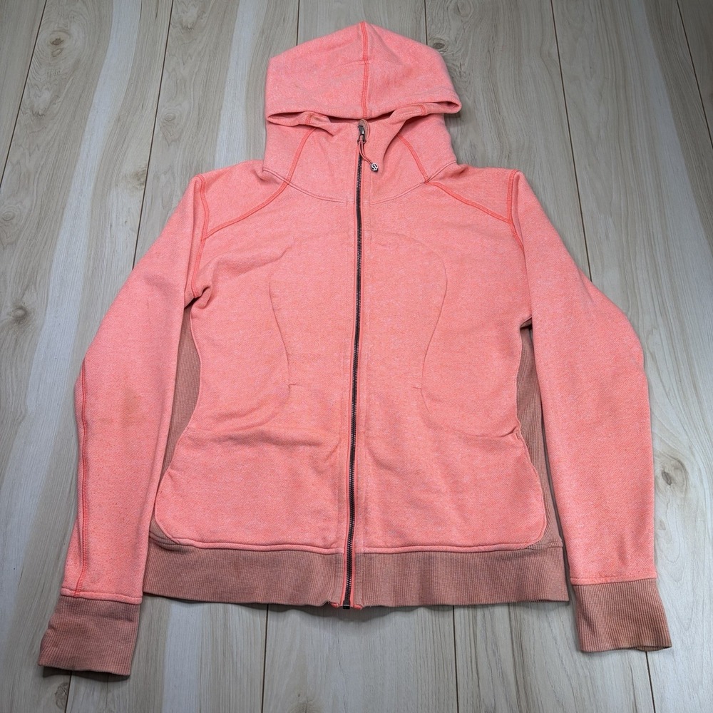 Lululemon Scuba Hoodie Pink Women's Size 10 Full Zip Sweater Athleisure